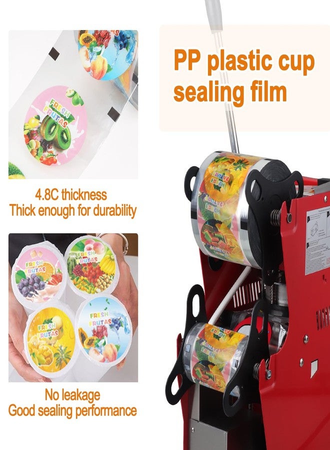 ICZW Bubble Boba Tea Sealing Film Roll Juice Cup Sealer 3000 Cups PP Plastic Cup 95 mm (3.74 inch) - Image 4